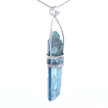 Aqua Aura Crystal Pendant Necklace (SP1001)