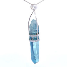 Aqua Aura Crystal Pendant Necklace (SP1001)