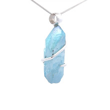 Aqua Aura Quartz Pendant Necklace (AE1140)