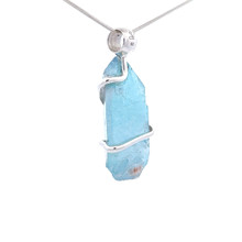 Aqua Aura Quartz Pendant Necklace (AE1140)