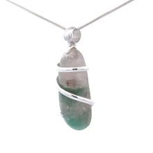 Polished Emerald Pendant Necklace (FA1150)