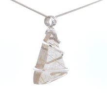 Rutilated Quartz Pendant Necklace (SE1793)
