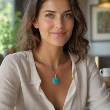 Turquoise Pendant Necklace (SB2646)