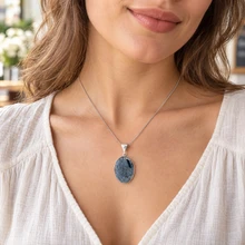 Jerome Silver Ore Pendant Necklace (SB2595)