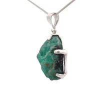 Emerald in Quartz Pendant Necklace (SB3149)