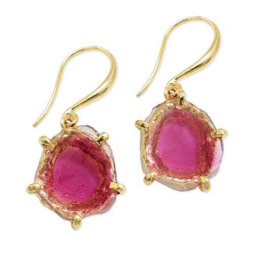 Watermelon Tourmaline Earrings (GA1013)