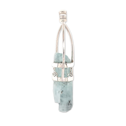 Aquamarine with Black Tourmaline Pendant (SE1426)