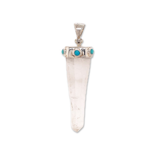 Turquoise Laser Quartz Pendant (SB1603)