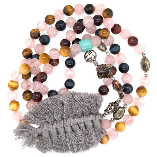Love & Protection Rose Quartz Stone Mala (10mm)