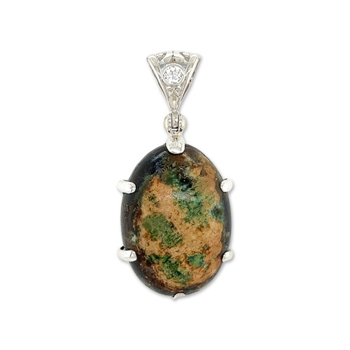 Fossil Palmwood Pendant Necklace (AE1180)