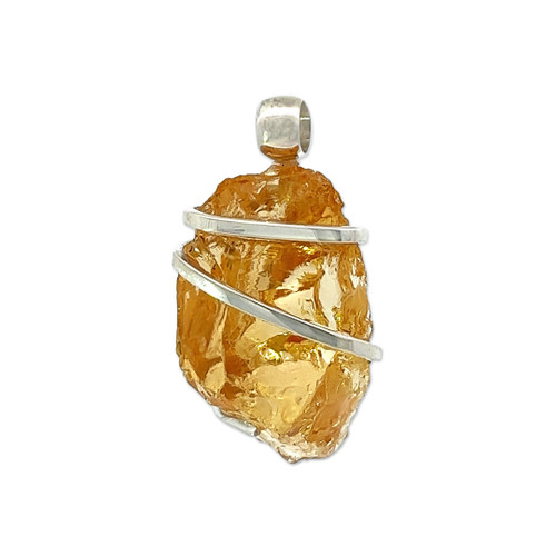 Citrine Crystal Pendant Necklace (M1288)