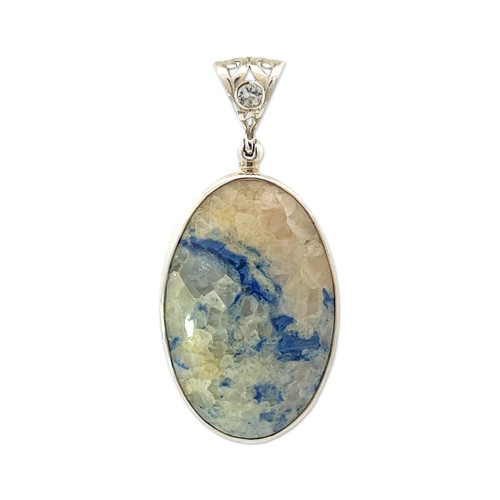 Blue Dumortierite in Quartz Pendant (AE1205)