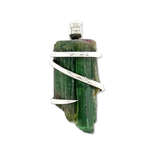 Green Tourmaline Pendant Necklace (M1236)