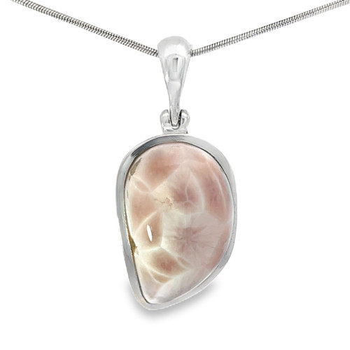Pink Natrolite Pendant Necklace (SB3103)