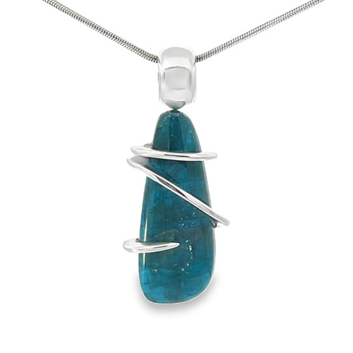 Neon Blue Apatite Pendant (M1312)