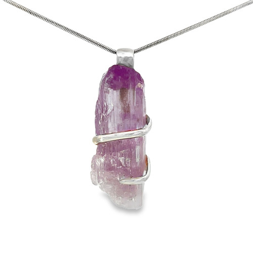 Kunzite Crystal Pendant Necklace (SE1153)
