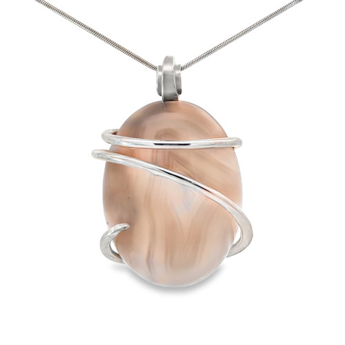 Agate Pendant Necklace (M1475)