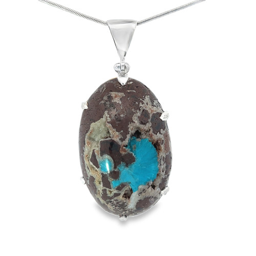 Cavansite Pendant Necklace (SB1827)