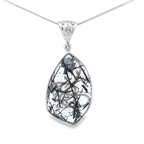 Tourmalinated Quartz Pendant (AE1239)