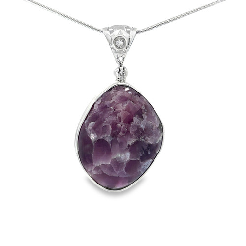 Lepidolite Pendant Necklace (AE1244)