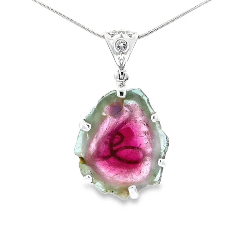 Watermelon Tourmaline Pendant (AE1246)
