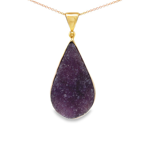 Amethyst Druzy Pendant (SB3407)