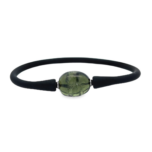 Moldavite Silicone Bracelet (SB1497)