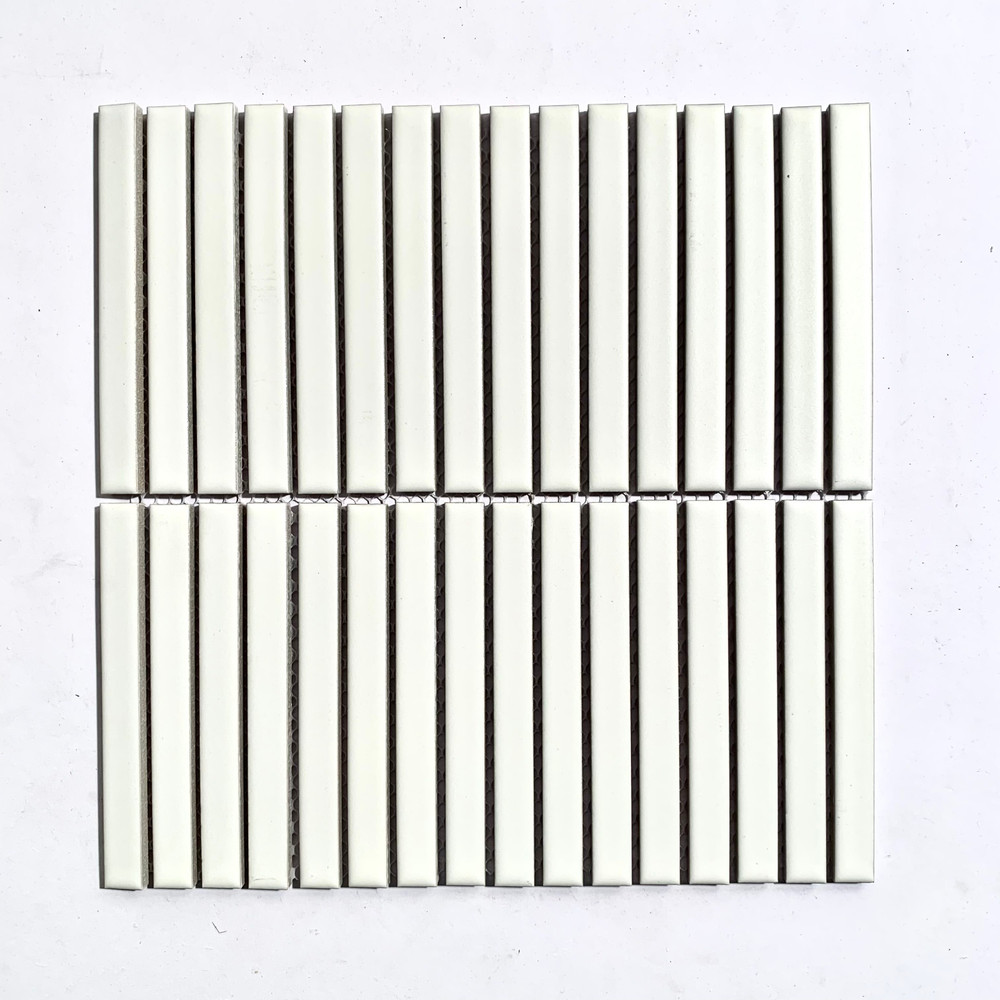 Matt White Kit Kat 145x15mm Mosaic Tile