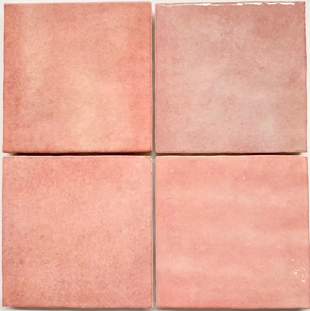 Sample of Onda Rose Handmade Style Tile 132x132mm