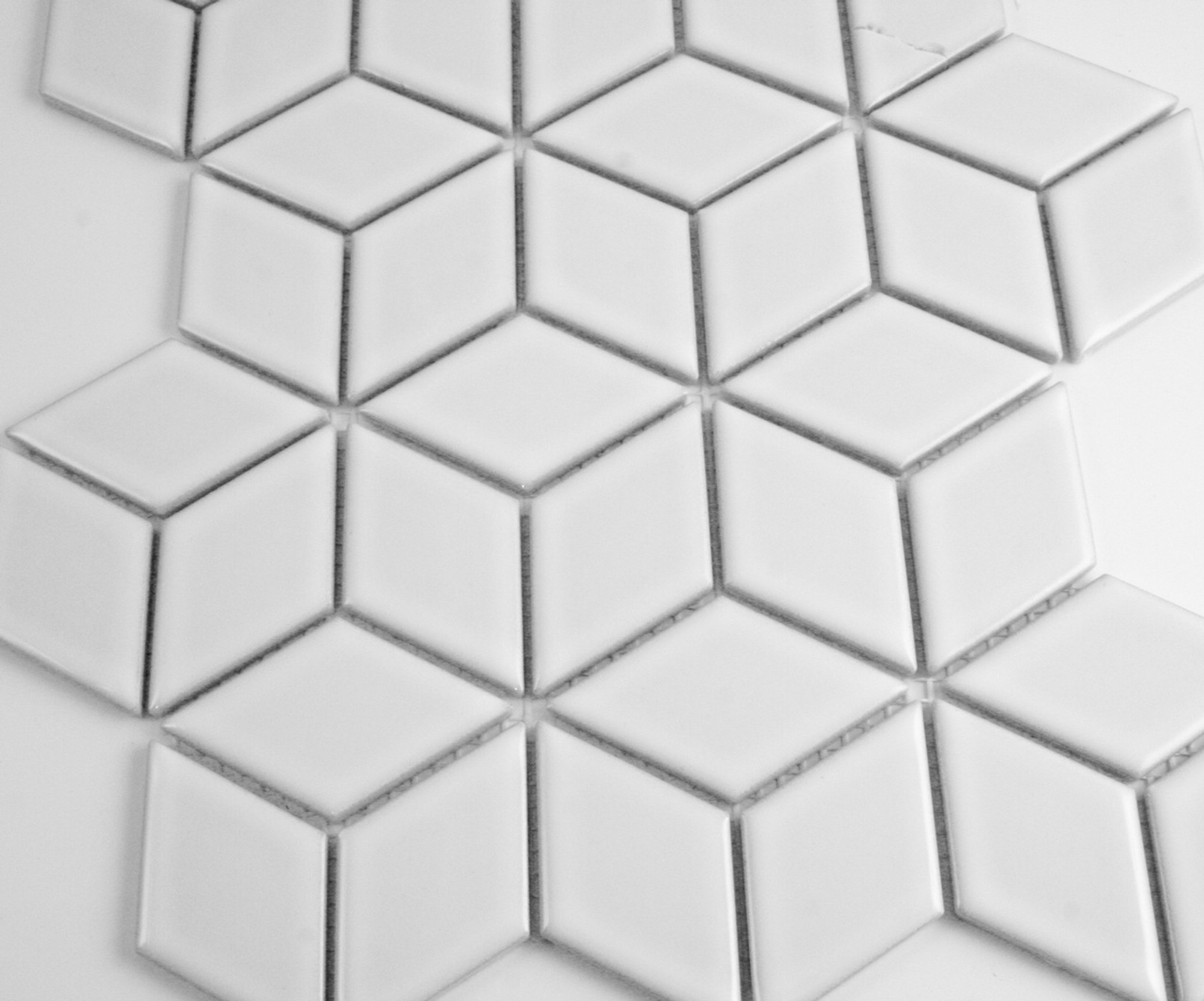 Buy White 3d Gloss Cube Mosaics Online Now Tiles4less