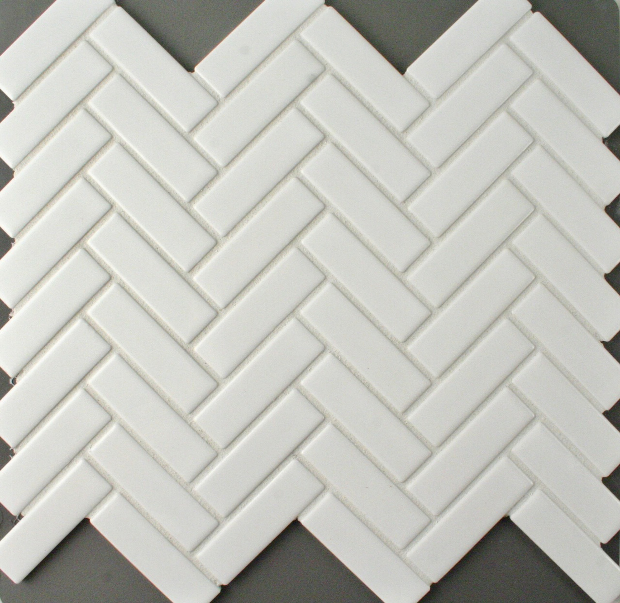 Matt White Herringbone  Mosaic  Tiles  Wholesale Prices 