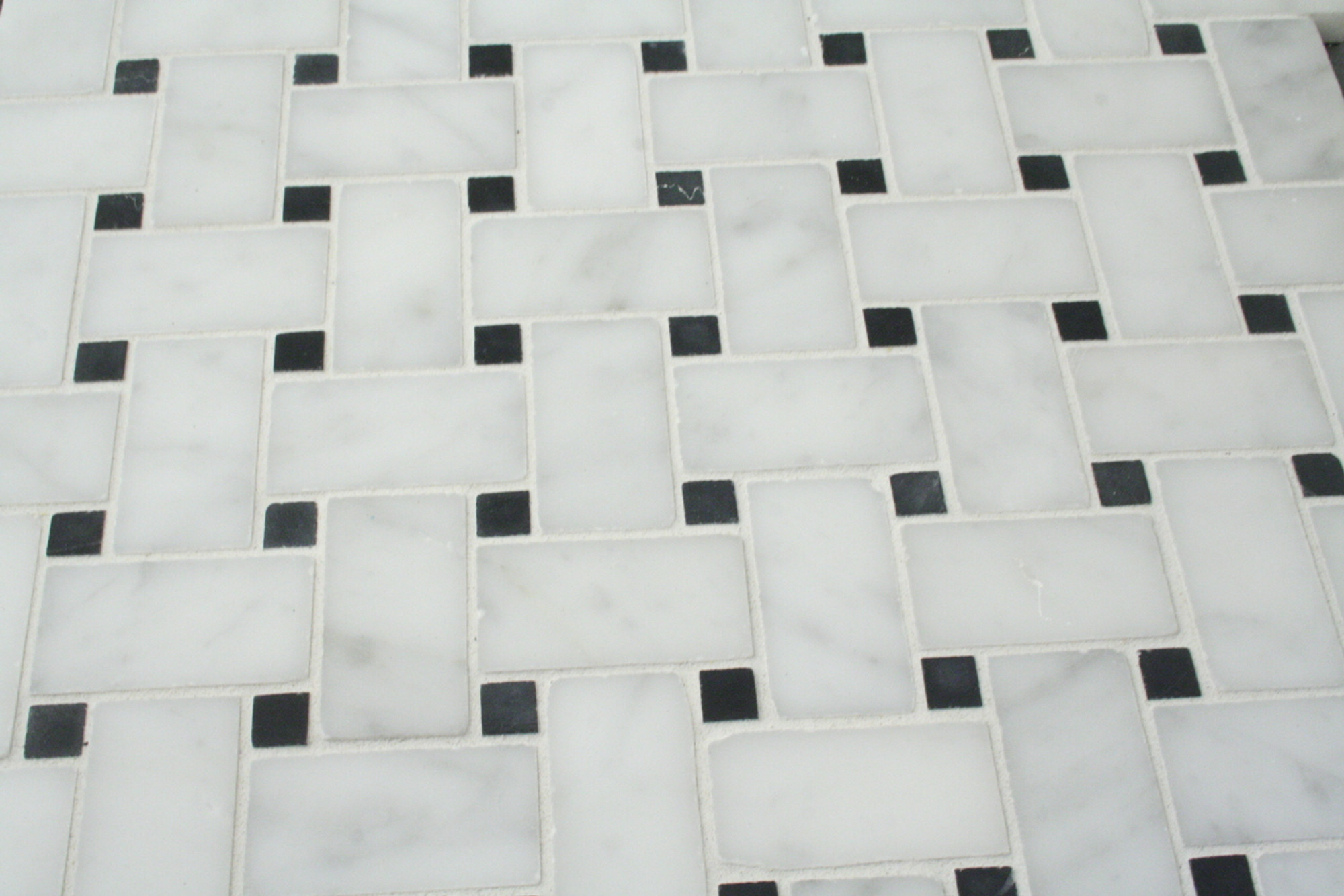 Carrara Marble Basketweave Mosaic Tiles Wholesale Prices