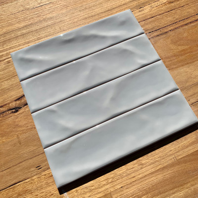 Marlow Ripple Gloss Smoke Wall Tile 300x75mm