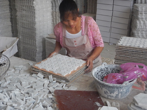 Carrara Marble Mosaic Production - See how they are made.