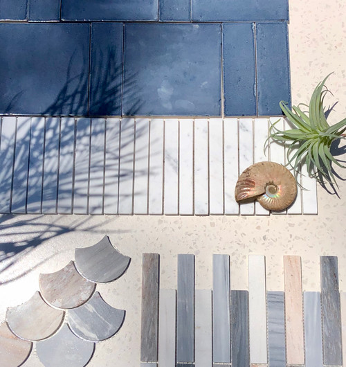 Lotus Blue 150x150mm included in a flatlay Lotus Blue 150x150mm included in a flatlay