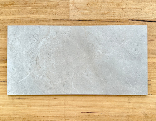 Amalfi Grey Satin Stone Look Tile 600x300mm