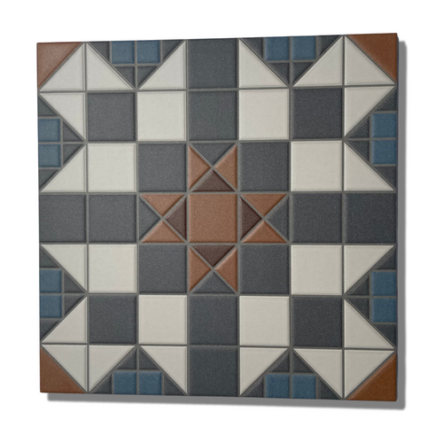 Sample of Heritage Navy Pattern Floor Tile