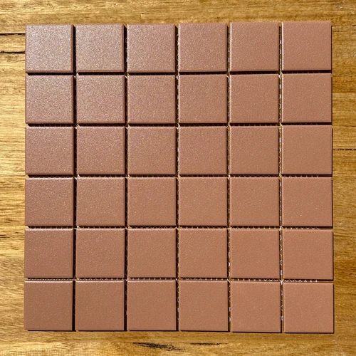 PG18 Textured Terracotta Square Mosaic 48mm 