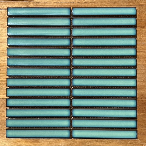 Antique Green Gloss Concave Kit Kat Mosaic Tile - Tiles4less