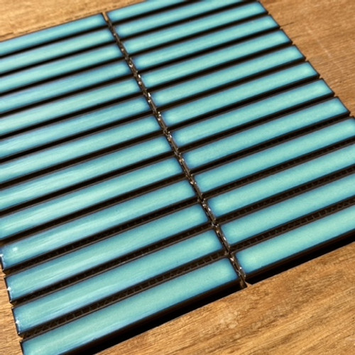 Antique Green gloss concave kit kat mosaic