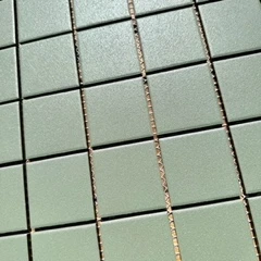 PG38 Textured Green Square Mosaic Tile 48mm
