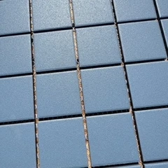 PG91 Textured Blue Square Mosaic Tile 48mm