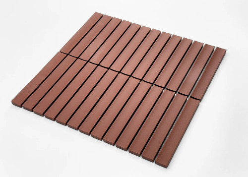 Textured Chestnut Concave Kit Kat Mosaic Tile