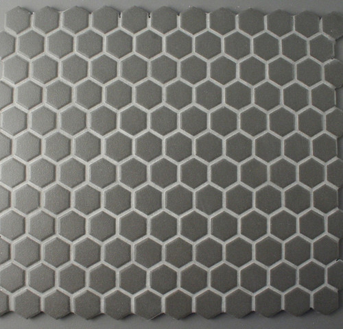PG-71 Unglazed  Charcoal Hexagonal Mosaic Tile 23mm Anti-slip tile