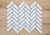 Cararra Porcelain Herringbone Mosaic Tile