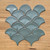 sage green fish scale mosaic tile floor wall