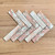 Norwegian Pink Marble Herringbone Mosaic Tile 150x35mm