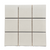 Textured Off White Square Mosaic Tile 97mm