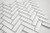 Matt White Herringbone Mosaic Tile 72x22mm