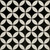 Handmade  Encaustic Cement Tile 200mm - Petals White on Black